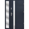 Drzwi zewnetrzne S60 INOX z naswietlem antracyt 72mm